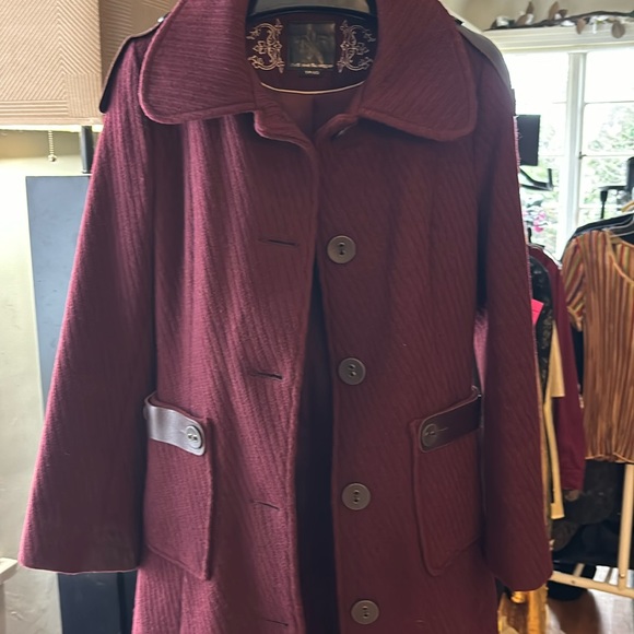 MACKAGE Magenta Wool Coat Size XS - Picture 2 of 13